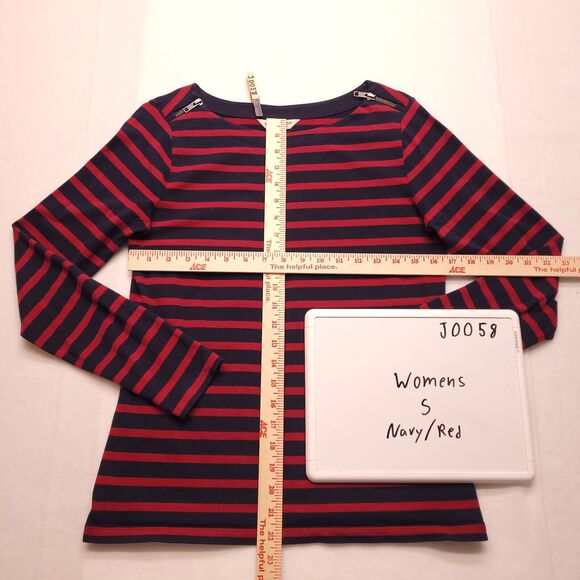 Brooks Brothers Casual Long Sleeve Crew Neck T Shirt Womens Size S Blue Red - Picture 6 of 10